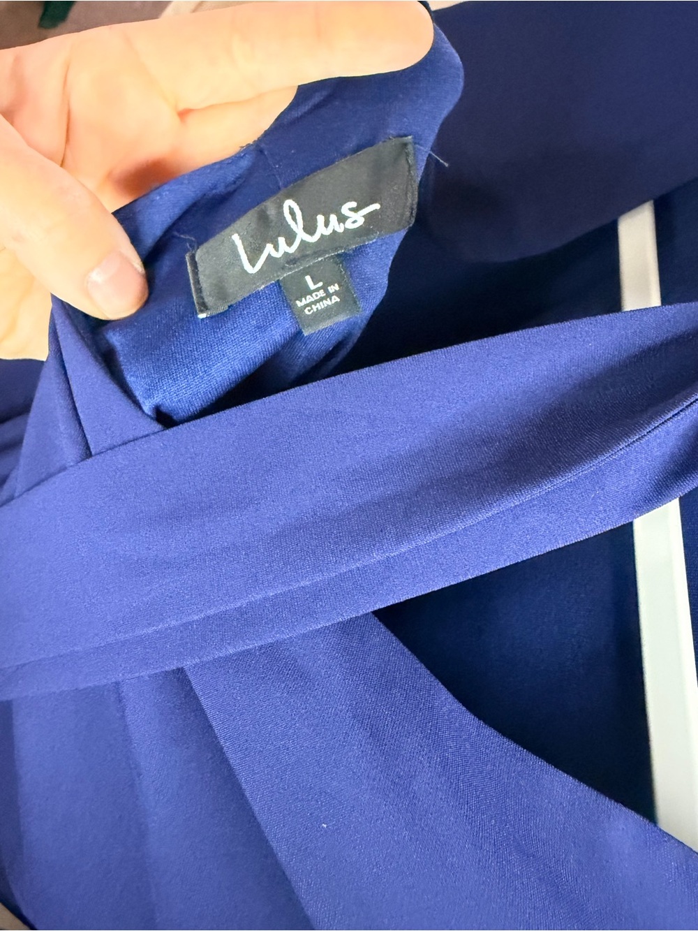 Lulu's Navy Ruffle Cuff Mini Dress - Picture 3 of 3